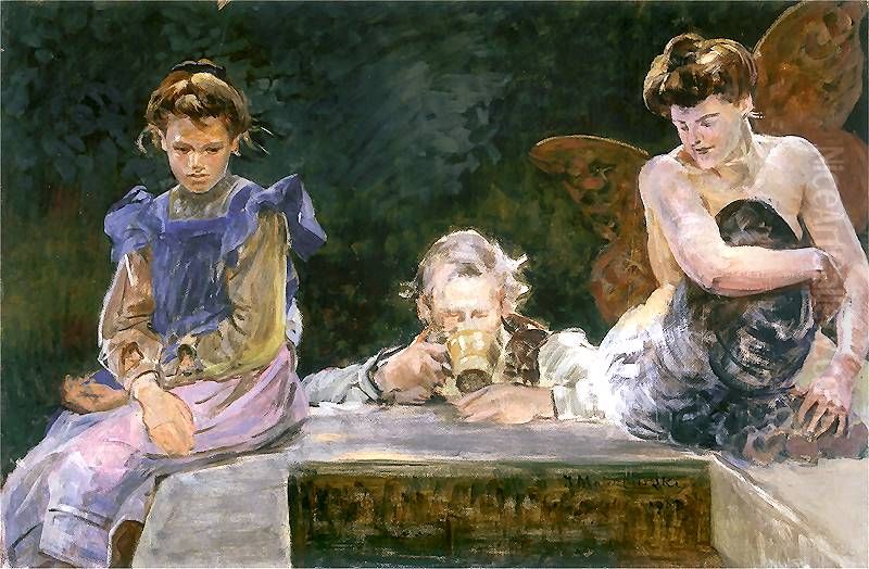 Zatruta studnia VI Oil Painting by Jacek Malczewski