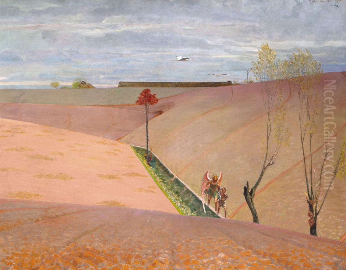Krajobraz z Tobiaszem. Oil Painting by Jacek Malczewski