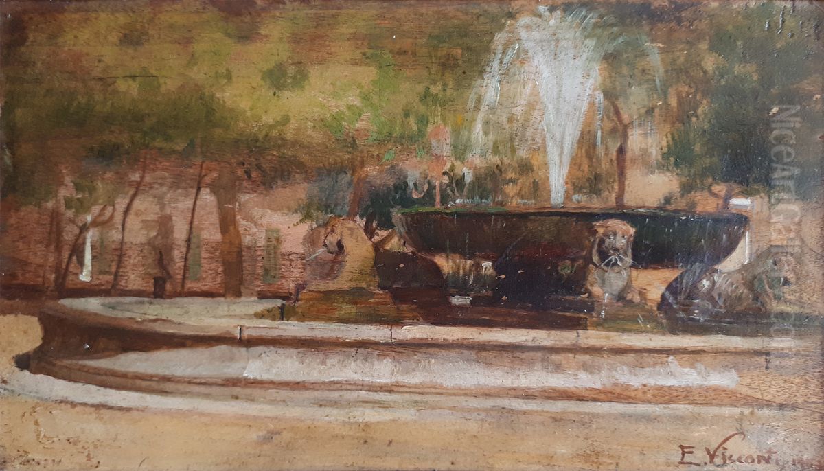 Chafariz em Napoles Oil Painting by Eliseu Visconti