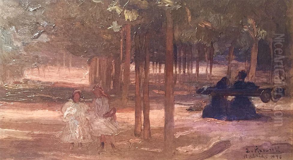Paisagem em Madrid Oil Painting by Eliseu Visconti