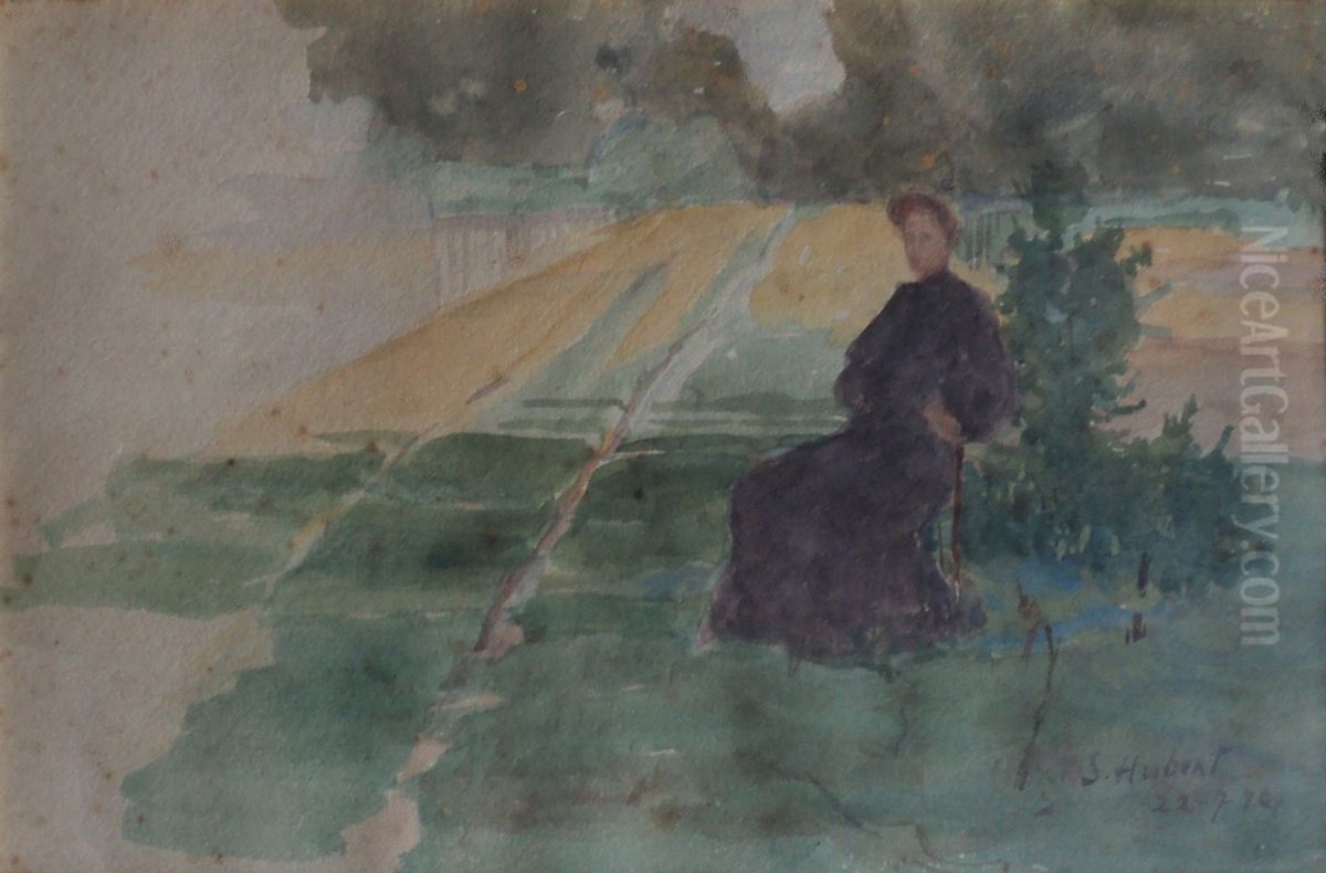 Louise em Saint Hubert Oil Painting by Eliseu Visconti