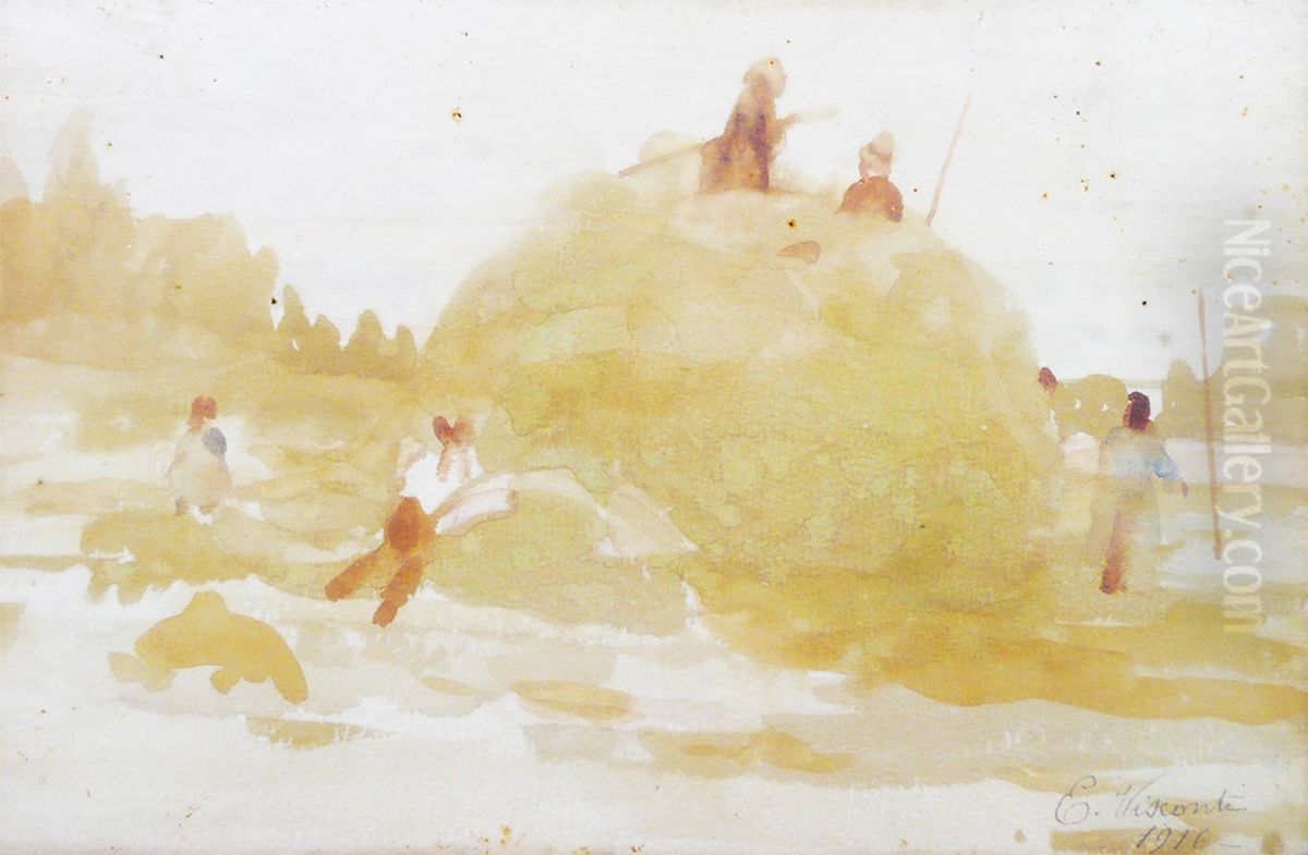 Colheita do feno - Saint Hubert Oil Painting by Eliseu Visconti