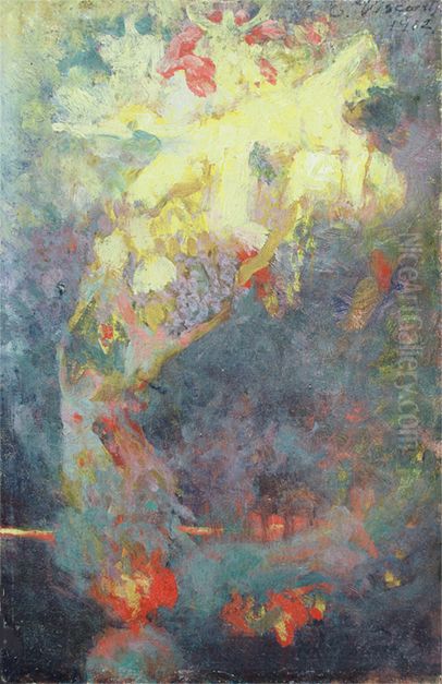 O Progresso - Estudo para o painel da Biblioteca Nacional Oil Painting by Eliseu Visconti