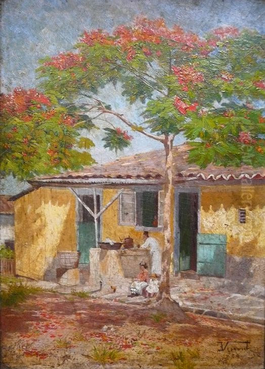 Paisagem com casa Oil Painting by Eliseu Visconti
