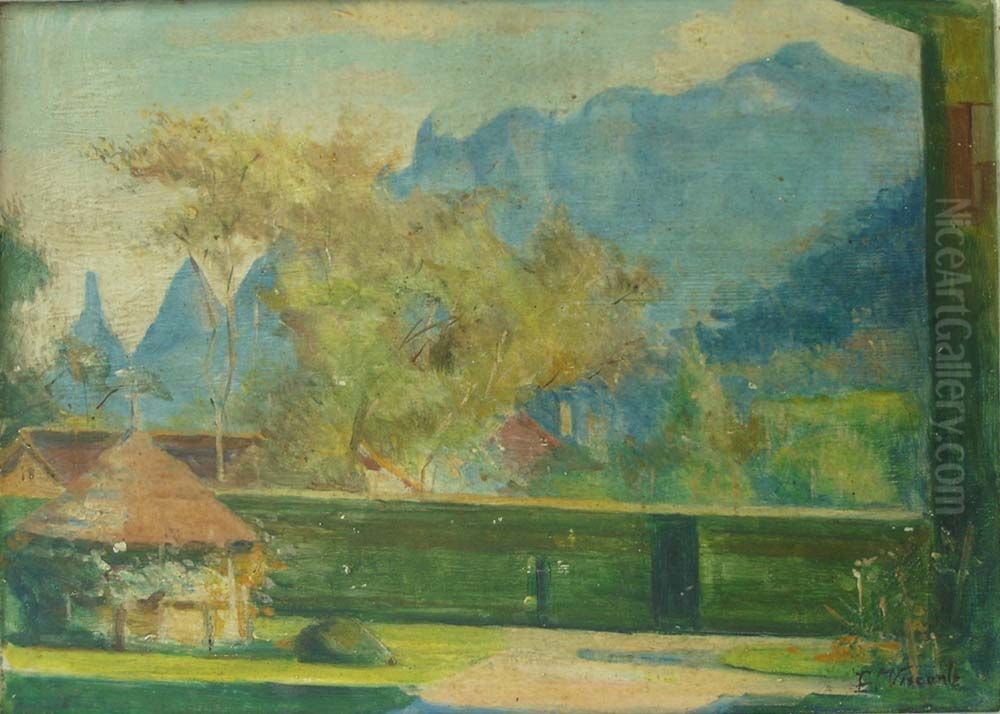Vista de um Jardim Oil Painting by Eliseu Visconti