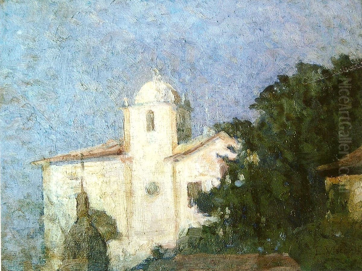 Igreja de Santa Teresa Oil Painting by Eliseu Visconti