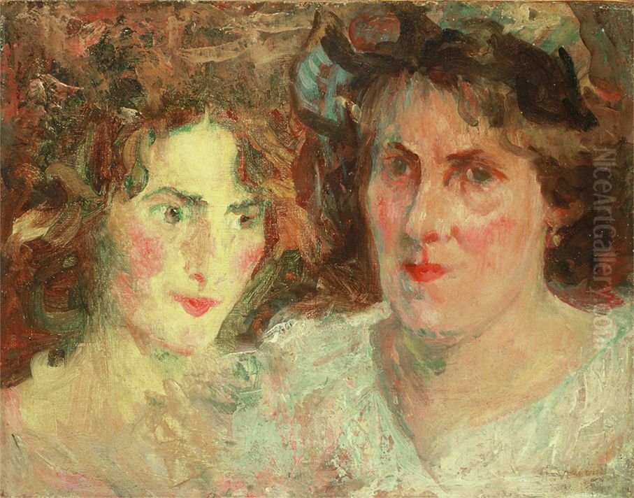 Yvonne e Louise Oil Painting by Eliseu Visconti