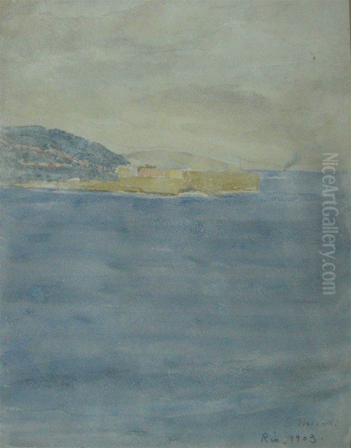 Paisagem da Baia Oil Painting by Eliseu Visconti