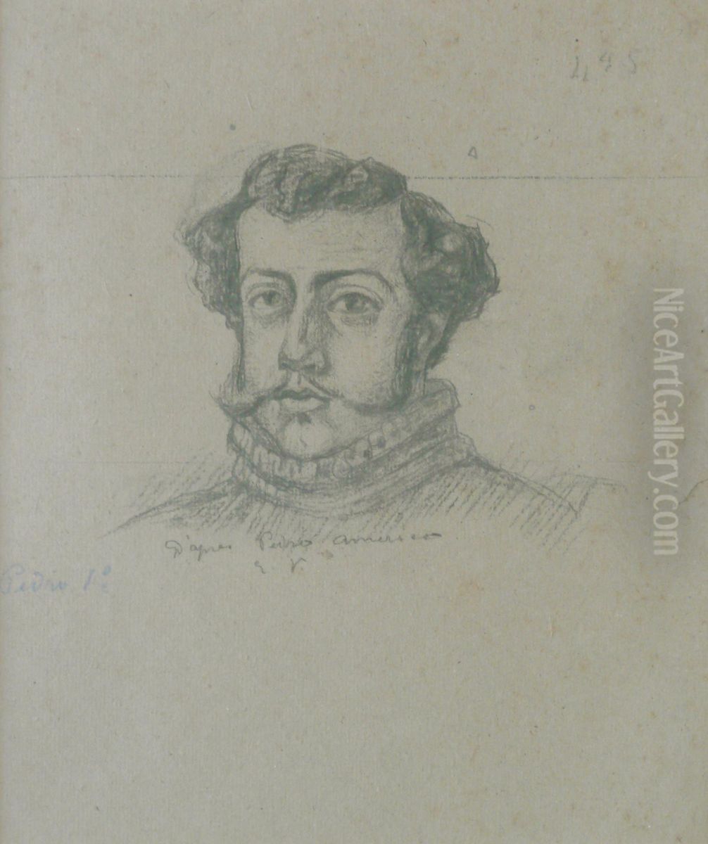 D. Pedro I - Copia de Pedro Americo Oil Painting by Eliseu Visconti