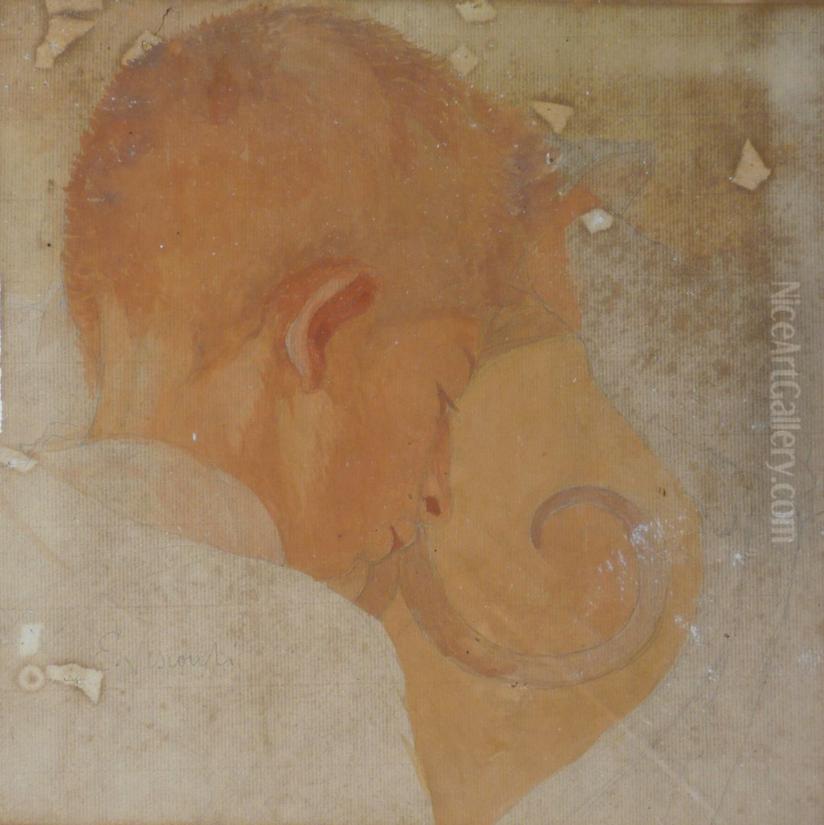Menino Oil Painting by Eliseu Visconti