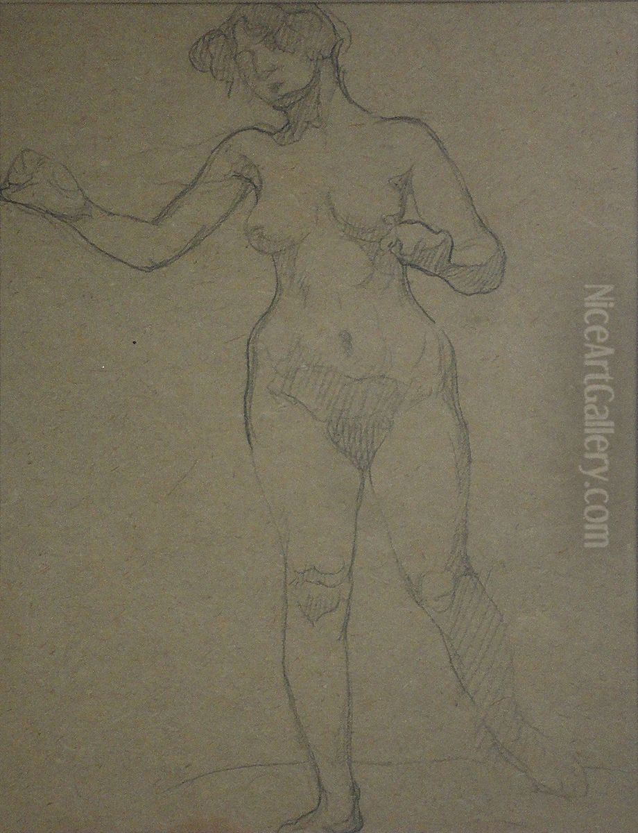 Nu feminino de pe Oil Painting by Eliseu Visconti