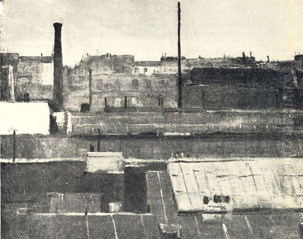 Telhados parisienses Oil Painting by Eliseu Visconti