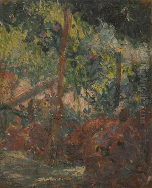 O jardim Oil Painting by Eliseu Visconti