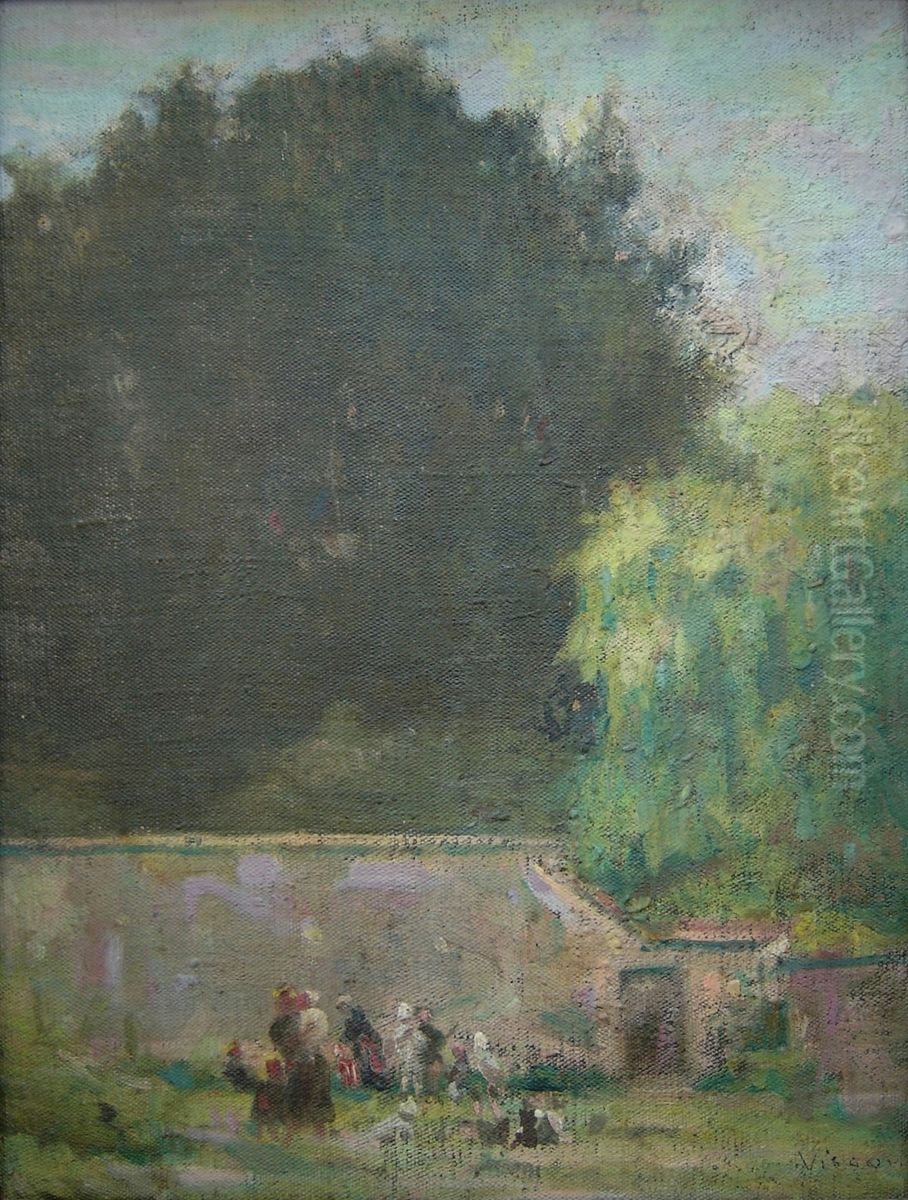 Muro de quintal Oil Painting by Eliseu Visconti