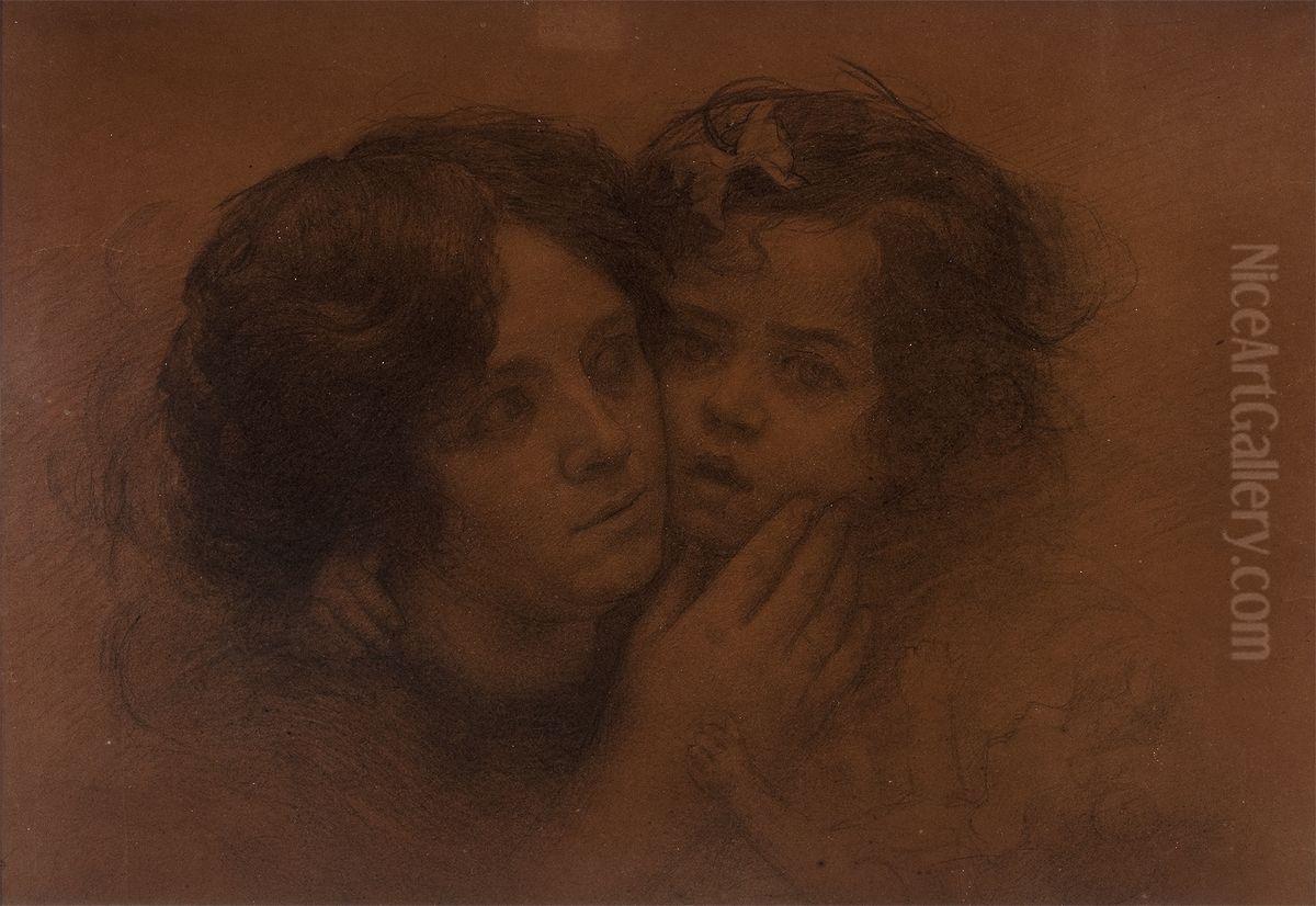 Carinhos Oil Painting by Eliseu Visconti