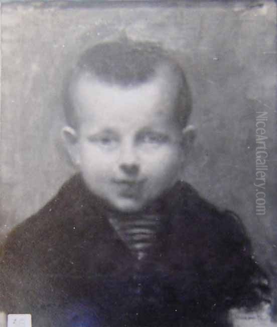 Cabeca de menino Oil Painting by Eliseu Visconti
