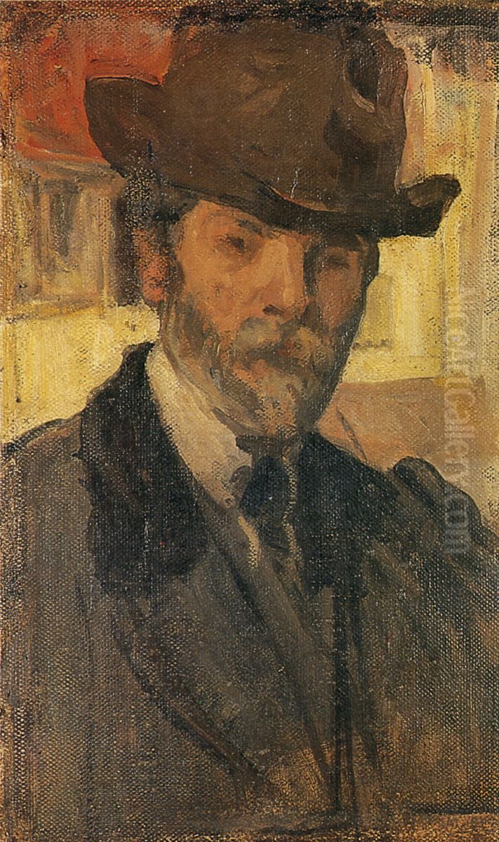 Autorretrato c.1918 Oil Painting by Eliseu Visconti