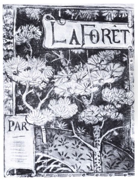 La Foret - Estudo para capa de livro Oil Painting by Eliseu Visconti