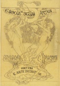 As Artes - Estudo para a capa do catalogo da Exposicao de 1901