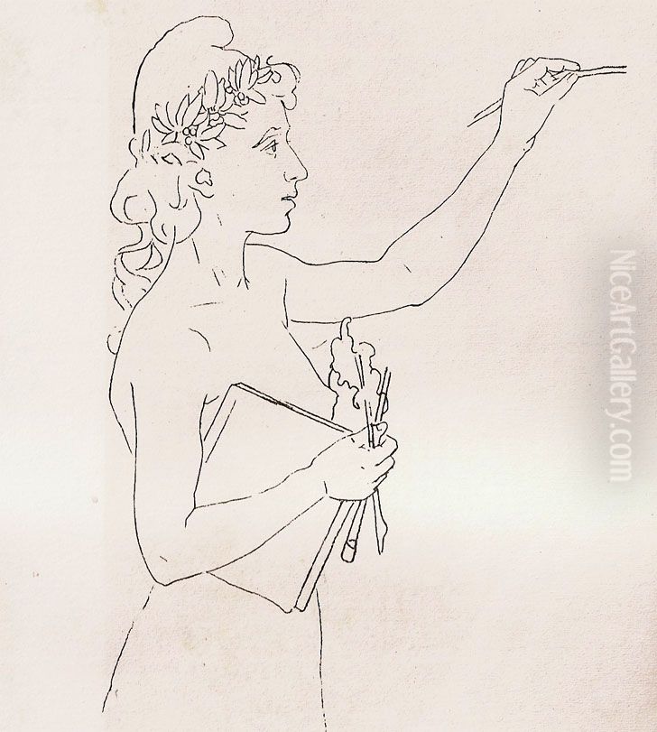 Capa da Revue du Bresil editada em Paris - Esboco Oil Painting by Eliseu Visconti