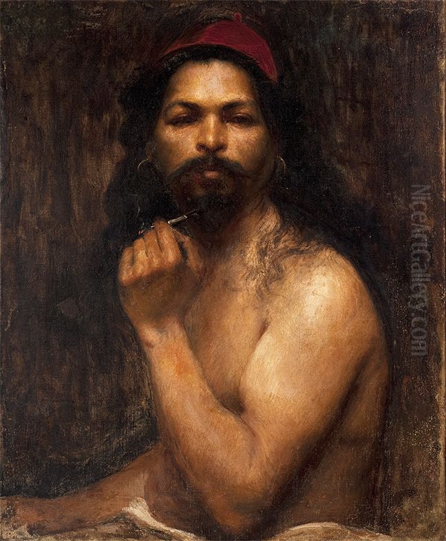 Homem com gorro vermelho Oil Painting by Eliseu Visconti