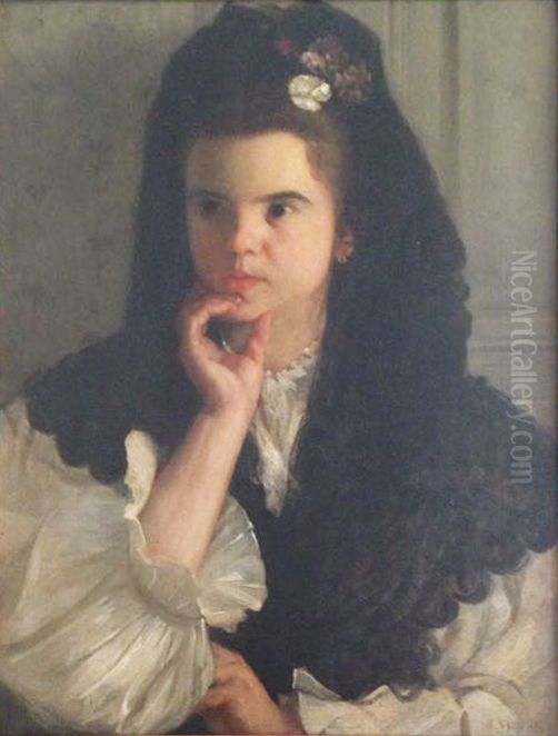Uma madrilena Oil Painting by Eliseu Visconti