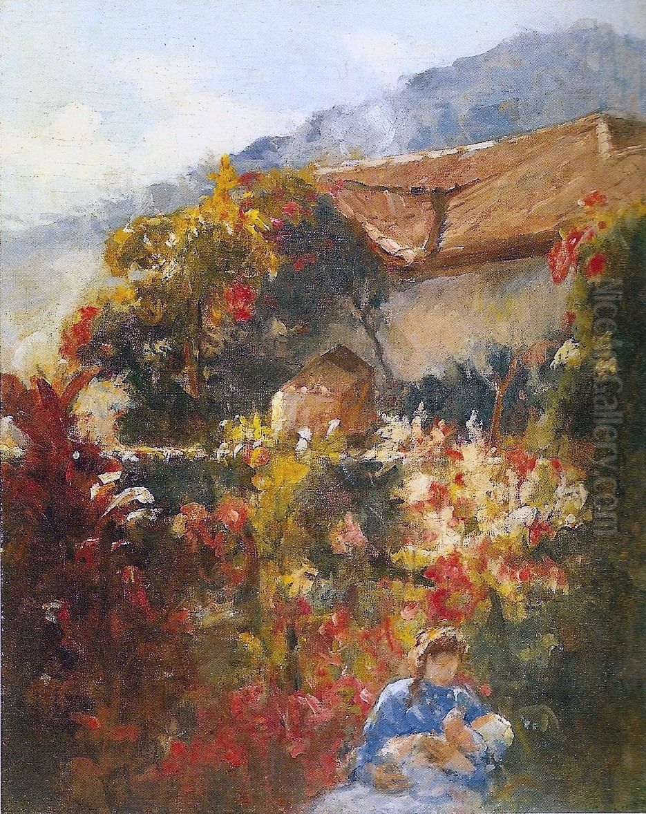 No Meu Jardim Oil Painting by Eliseu Visconti