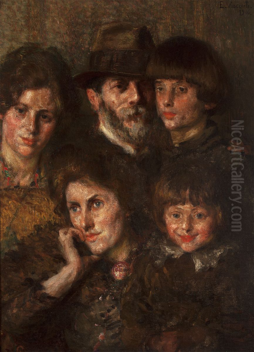 Grupo de retratos Oil Painting by Eliseu Visconti