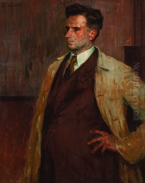 Portrait of the sculptor Joao Zacco Parana Oil Painting by Eliseu Visconti