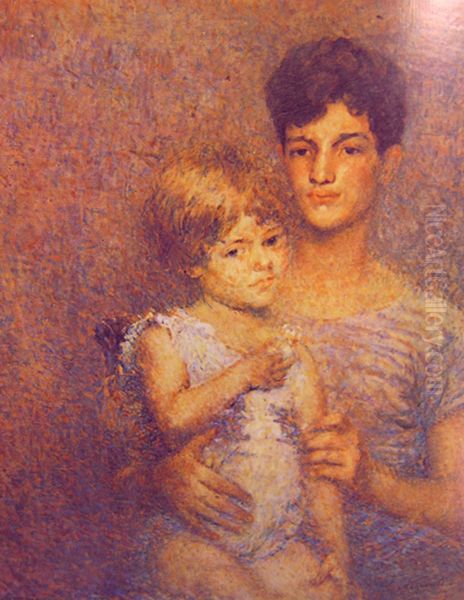 Duas figuras Oil Painting by Eliseu Visconti
