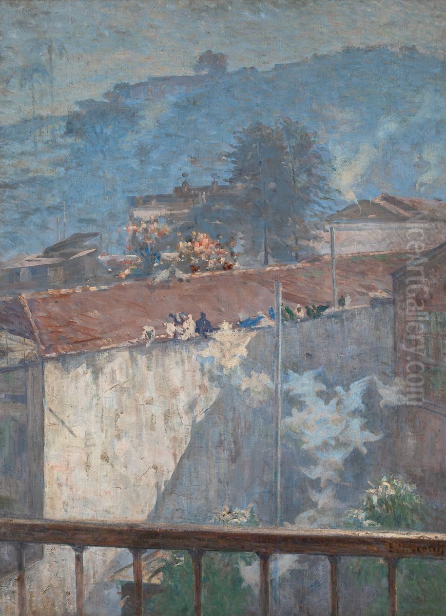 Pombos do meu atelier Oil Painting by Eliseu Visconti