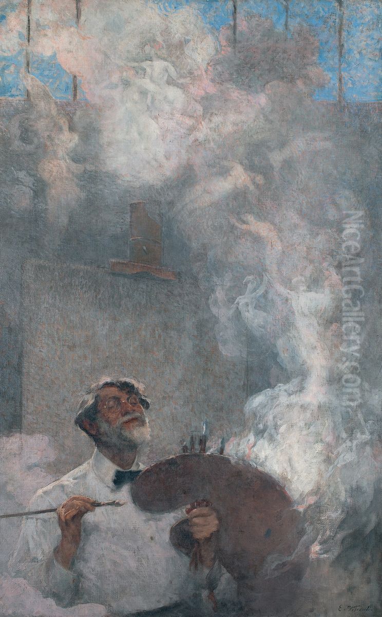 Ilusoes perdidas Oil Painting by Eliseu Visconti