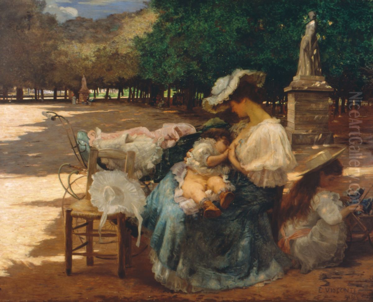 Maternidade Oil Painting by Eliseu Visconti