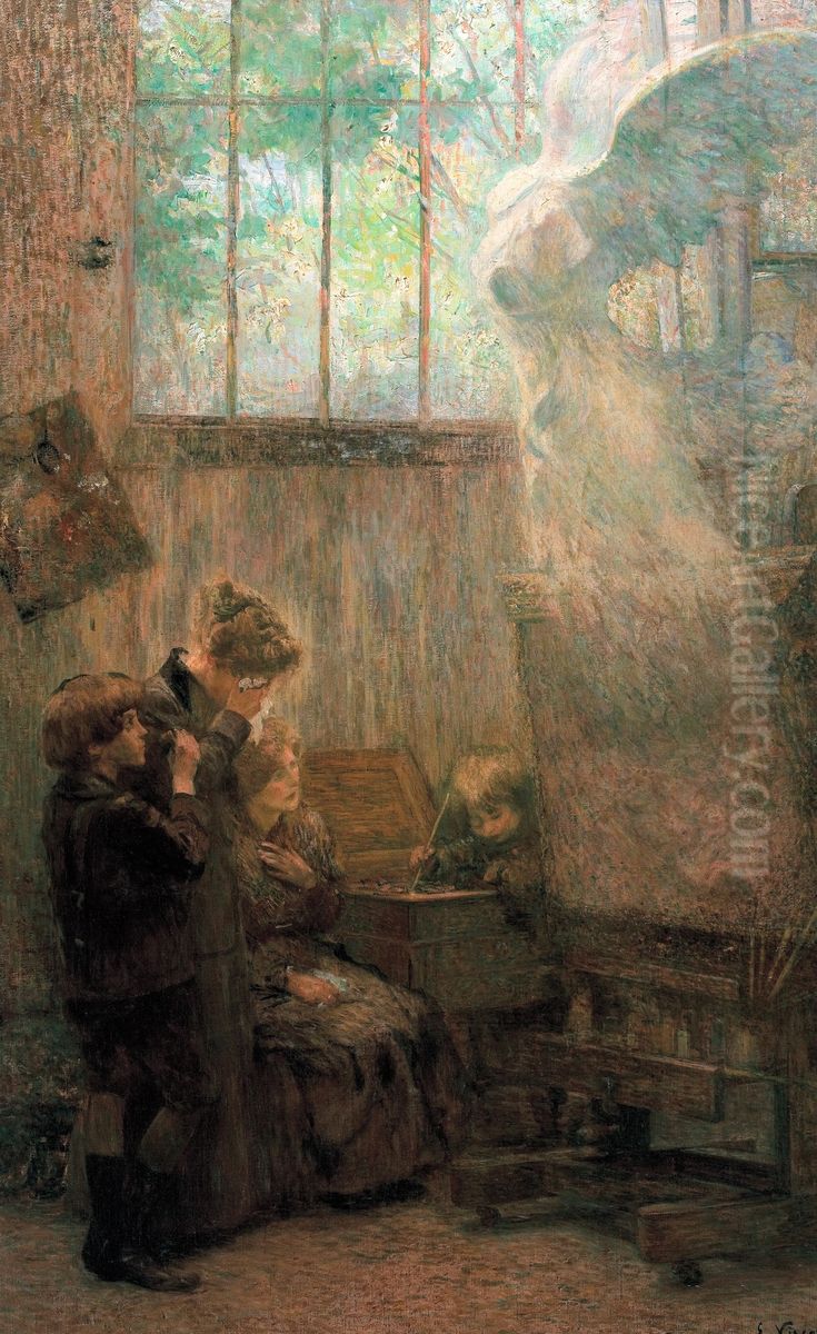 Vitoria de Samotracia Oil Painting by Eliseu Visconti