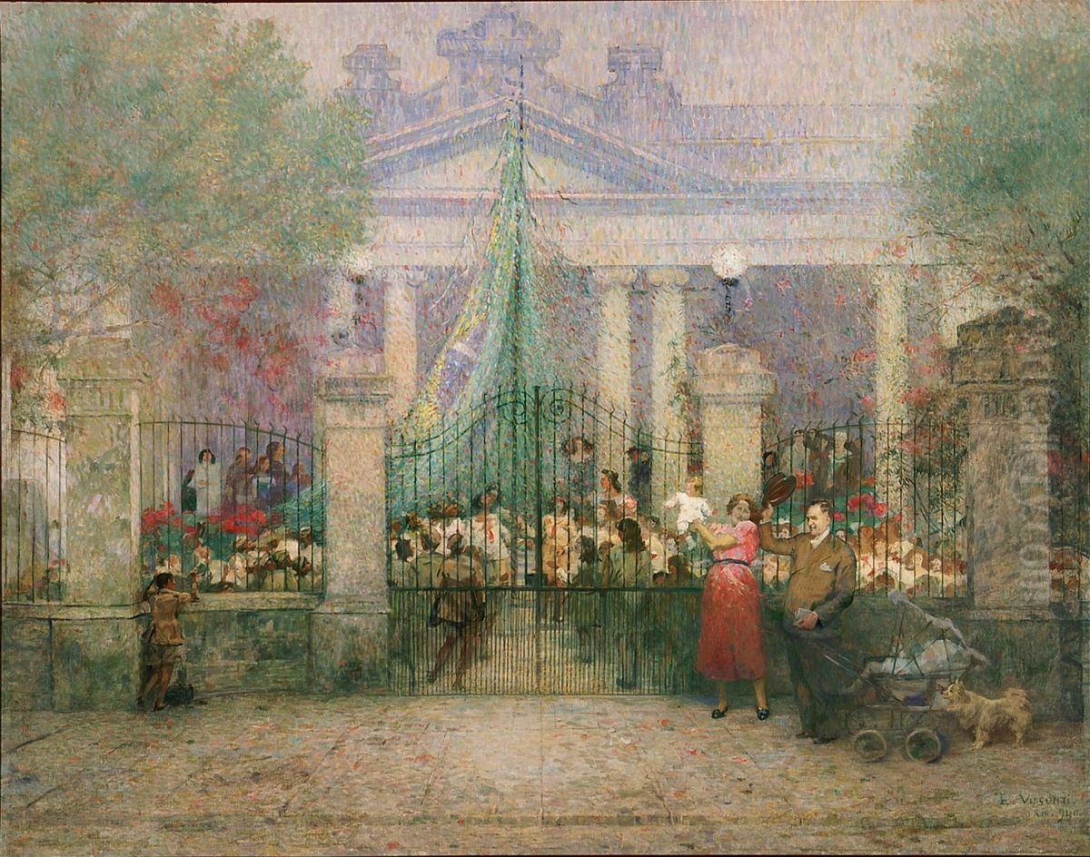 Hino a Bandeira Oil Painting by Eliseu Visconti