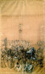 Santo Ambrosio - Cartao de transferencia para o pano de boca do Theatro Municipal do Rio de Janeiro