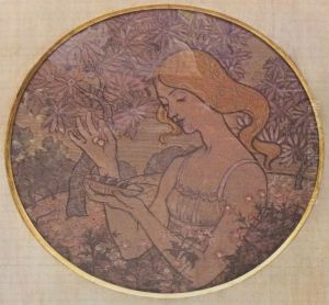 A Primavera - Estudo para prato em ceramica