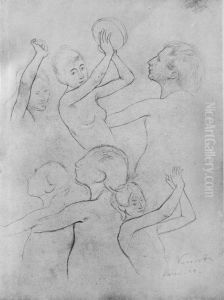 Figuras dancando - Esboco para 
