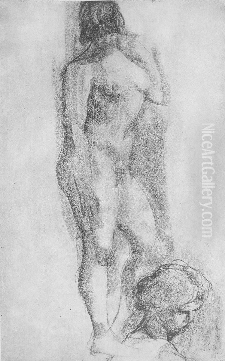 Nu e cabeca Oil Painting by Eliseu Visconti