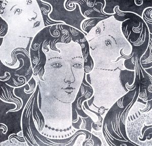 As tres virgens - Estudo para tecido