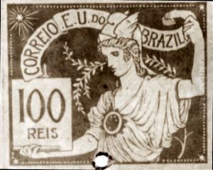 O Comercio - Projeto para selo integrante da colecao vencedora do concurso dos Correios de 1904
