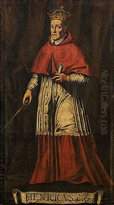 Portrait of King Cardinal Henry I of Portugal (1512-1580) Oil Painting by unknown