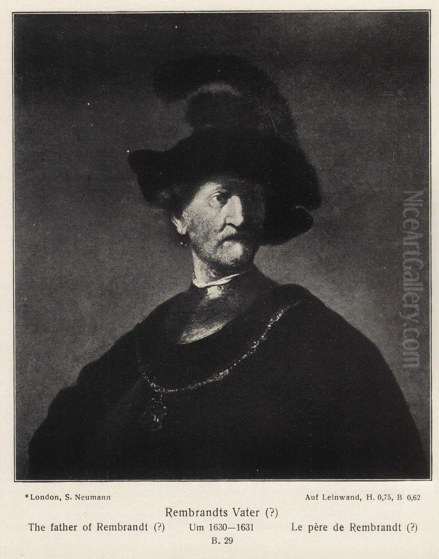 Portrait of a Man in a Gold Chain, said to be Rembrandt's father Oil Painting by Rembrandt