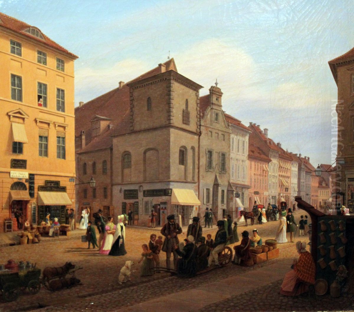 <<Vid na byvsej Berlinskoj merii basni>> Oil Painting by Wilhelm Brucke