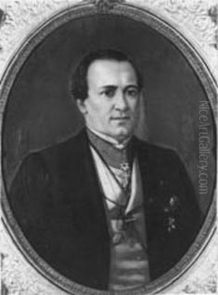 Roberto Jorge Haddock Lobo, da colecao Museu Historico Nacional Oil Painting by Joaquim da Rocha Fragoso