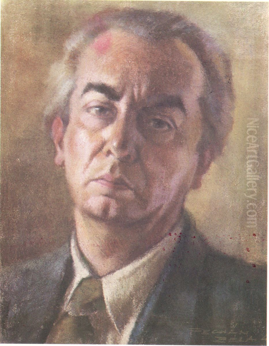 Self-portrait Oil Painting by Bela Pehan