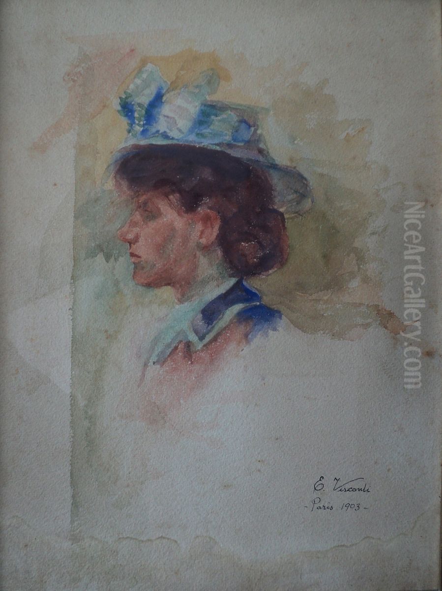 Louise Oil Painting by Eliseu Visconti