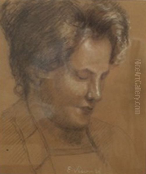 Louise Oil Painting by Eliseu Visconti