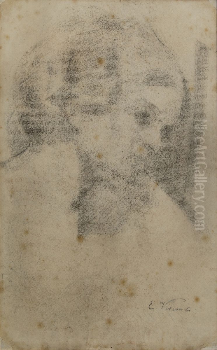 Cabeca feminina Oil Painting by Eliseu Visconti