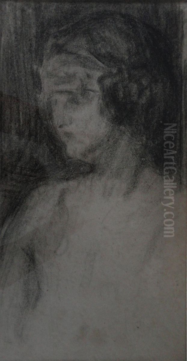 Busto feminino Oil Painting by Eliseu Visconti